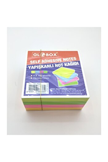 Globox Neon Leaf Color Note Paper - 6636
