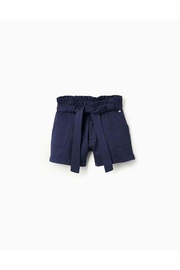 Ziddy SHORTS IN PONTE ROMA FABRIC FOR GIRLS DARK BLUE
