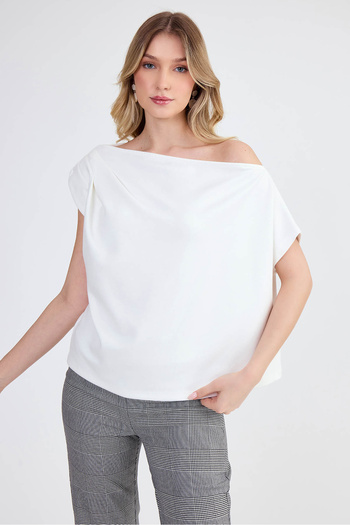 Vitrin Single Shoulder Modal Fabric Blouse