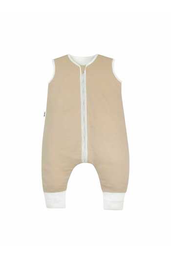 Alpar Tekstil Sleeveless Zippered 2.5 Tog Sleeping Bag for Girls and Boys - Plain Beige