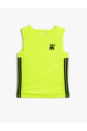 Koton Crew Neck Undershirt with Side Stripes
