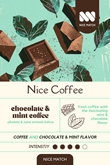 Nice Match Chocolate & Mint Coffee Çikolata & Nane Aromalı Filtre Kahve 200 Gr