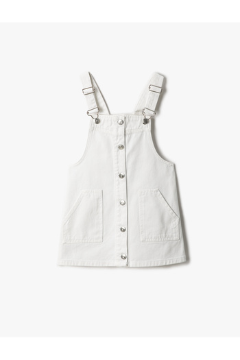Koton Salopet Dress Pocket Buttoned Metal Buckle Adjustable Strap