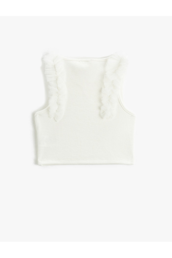 Koton Plain White Girls Undershirt 3skg30021ak