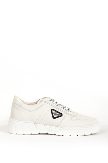 MARCOMEN Real Leather Men's Shoes - Casual, Lace-up, Casual, Off-White, 19503