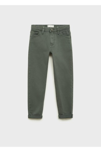 MANGO Kids Straight Cut Cotton Trousers