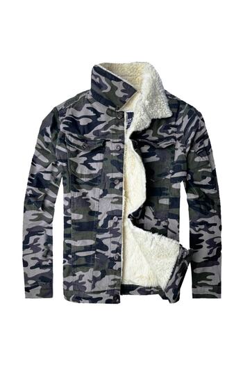 alaska the last frontier R.lion Slim Fit Shearling Jeans Παλτό Premium Denim--σκούρο καμουφλάζ--