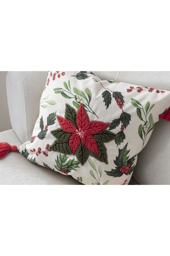 SWITA Kokina Premium Series - Punch Embroidered Single Decorative Throw Pillow Cover 45X45
