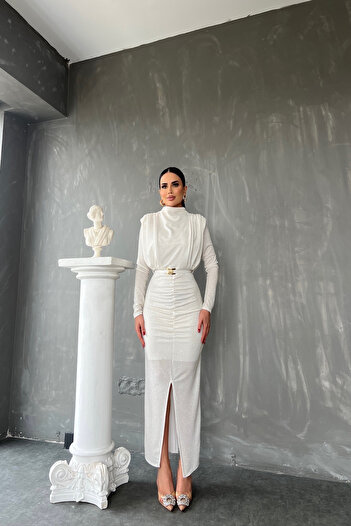 LİLA İSTANBUL Φόρεμα με ζώνη Glitter