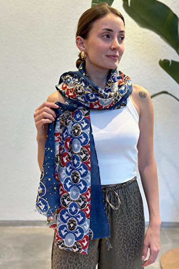 novon Minimal Oyster Design Premium Shawl with Gilding Effect