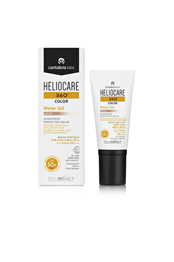 Heliocare 360° Color Sonnenschutz Mit Aqua-gel-farbe Spf50+ #beige 50 ml
