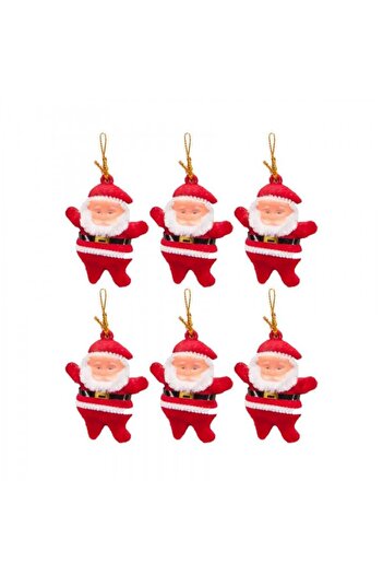 Patladı Gitti New Year's Tree Ornament Set 4.5 cm Santa Claus 6-piece