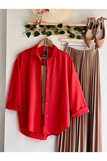 AVK MODA ABS Boyfriend Tesettür Kadın Gömlek