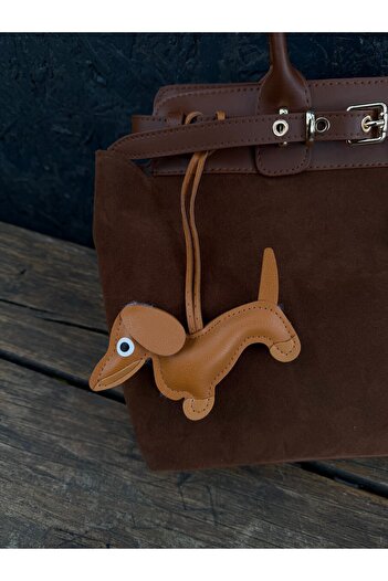 minebag Tan Colored Animal Dog Figure Bag Accessory