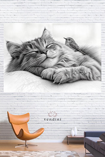 Vendini Cute Sleepy Wall Tapestry - Duar Rug and Cover