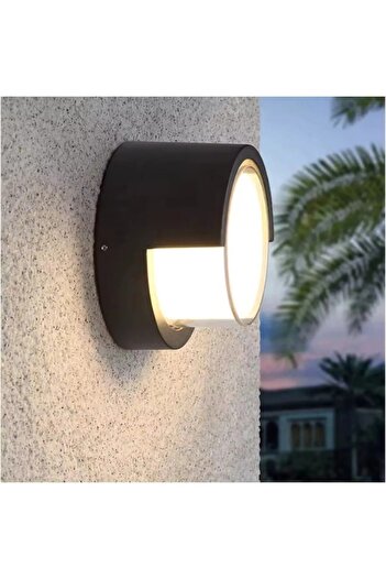 Horoz Elektrik Horoz 5 W Yuvarlak Kapaklı Suga Led Duvar Aplik - Sarı Işık (4000K) - Siyah