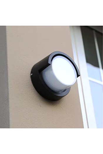 Horoz Elektrik Horoz 5 W Yuvarlak Kapaklı Suga Led Duvar Aplik - Sarı Işık (4000K) - Siyah