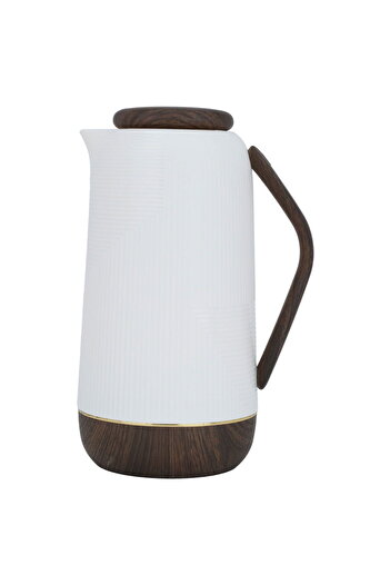 Alsaif Gallery Rawaa Beige Wooden Thermos 1 Liter