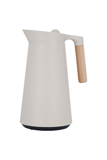 Alsaif Gallery Linda Thermos Light Brown Wooden Handle 1 Liter