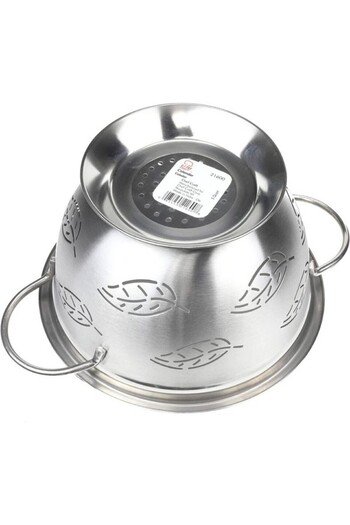 Chef Craft Stainless Steel Rust-Resistant Leaf Design Colander 5quarts