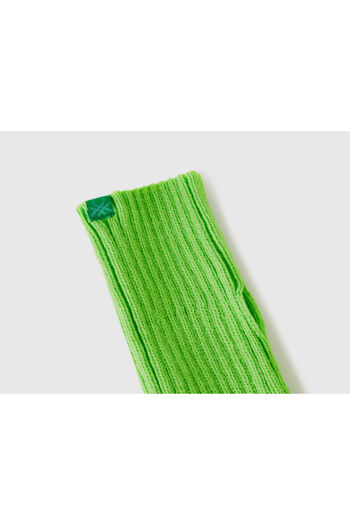 United Colors of Benetton Women's Green Wool Blended Fingerless Gloves