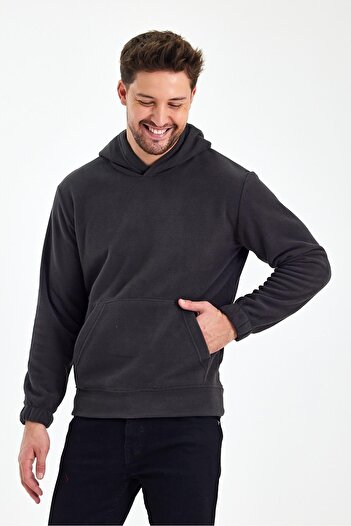 FİHA Чоловічий полярний капсульний светр Kangurulu Sweat Füme