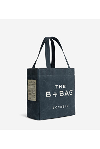 Bonheur Canvas Dark Denim Medium Tote Bag