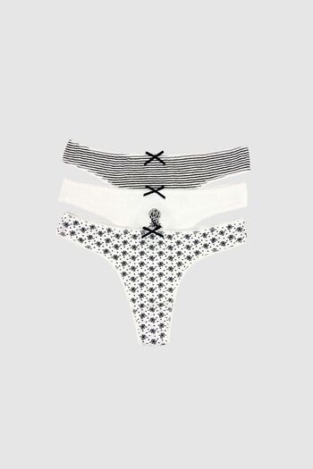 Pierre Cardin Economic Pack of 3 - Stylo 2702 Cotton Basic Patterned Panties