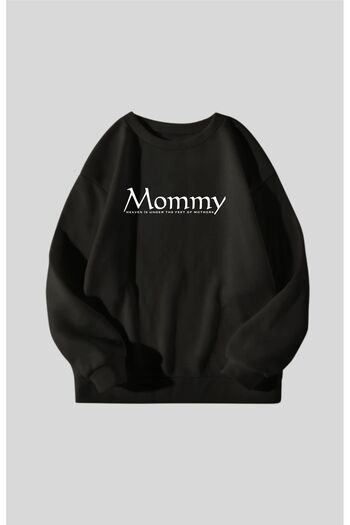 GYES Women's Mommy Printed Pregnant Oversize, Birth, Mother Gift Product Crew Neck Sweatshirt