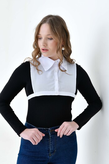 mirach Plus Size 2-Pack - Classic Collar Poplin Shirt Black and White Saviour Complementary Piece