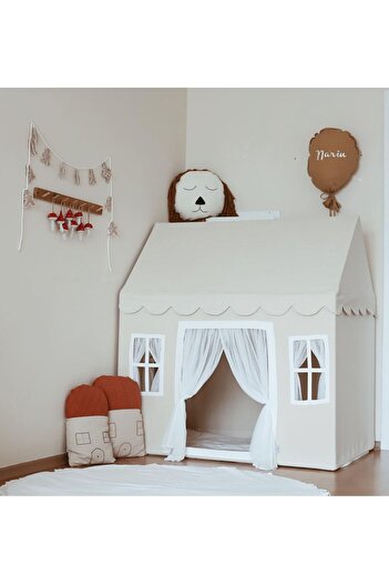 PAMUKA Natural Medium Oyun Evi+Oyun Halısı