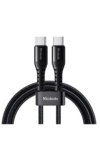 Mcdodo CA-5641 60W 3A Type-C To Type-C Şarj ve Data Kablosu Siyah 1M