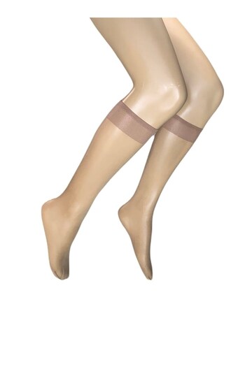 Dore Çorap Women's Knee High Socks with Sheer Toe Fit 15