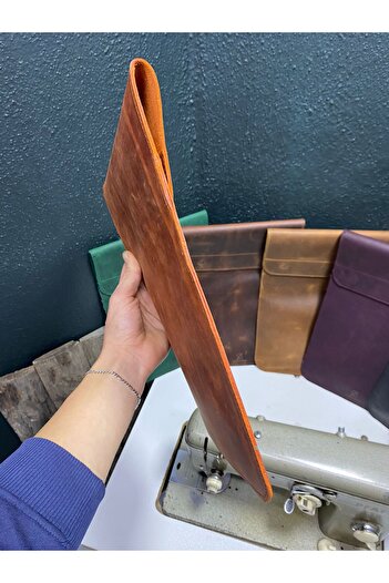 özdemirler deri Crazy Cowhide Leather - калъф за MacBook Air и Pro 13,3/14 инча, минималистичен калъф за лаптоп