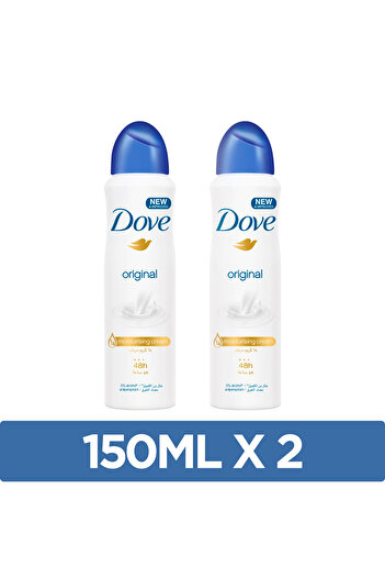 Dove Advanced Care, Antiperspirant Deodorant Spray, Original, 72h Sweat & Odor Protection, 150ml X2