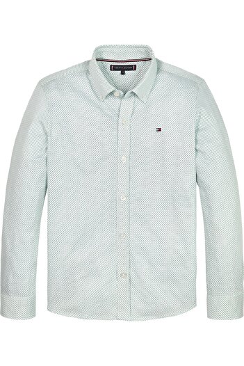 Tommy Hilfiger Kids Micro Dash Print Regular Fit Shirt