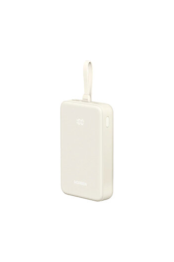 Ugreen PowerBank USB-C and USB Port with Built-in-Cable 22.5W 20000mAh - Beige