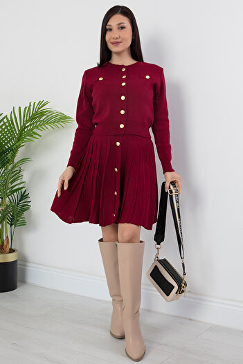 PULLIMM Mod01 Buttoned Double Knitwear Set