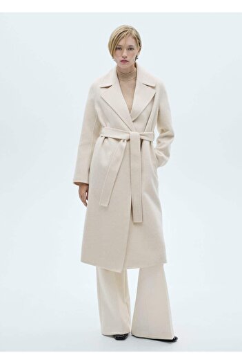 MANGO Woman Handmade Belted Wool Coat