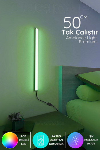 luciole Uzaktan Kumandalı Led ışık - Yatak Üstü, Tv Yanı ,oturma Odası - Rgb Çok Renkli 50 cm