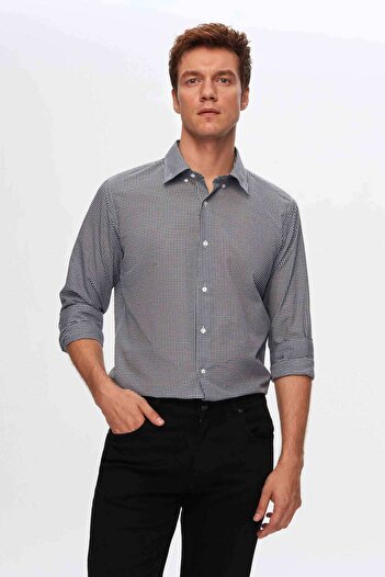 D'S Damat Ds Damat Slim Fit Lacivert Сорочка
