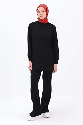 ALLDAY Black-Garni Pleated Tunic