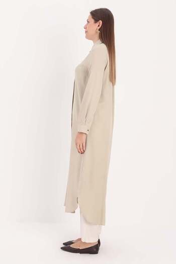 ALLDAY Defne-Hidden Placket Shirt Tunic