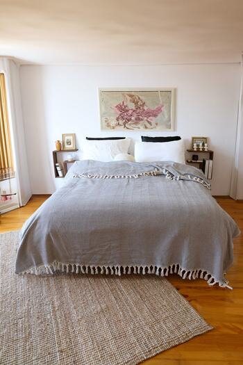 Koza Mix towel Anthracite Double Fringed Bedspread/Pike 200 X230 cm