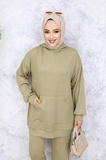 benguen Çağla 4580 Model Double Set with Gold Accessories
