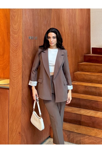Serica Moda Сако Блейзър с прегънати ръкави