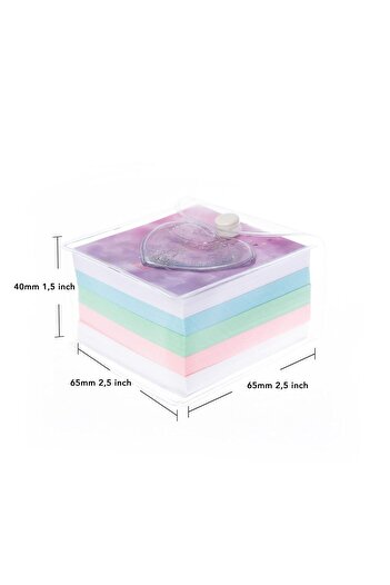 VUKİ Glitter and Watery Patterned Cube Memo Pad