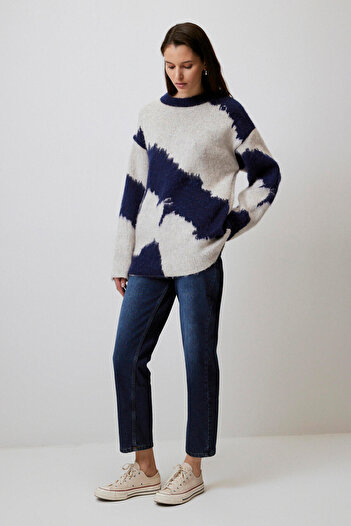 Touché Privé ABSTRACT PATTERNED KNIT SWEATER