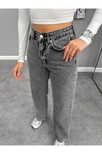 ESRAHELVACI Gray Straight Orj Jean