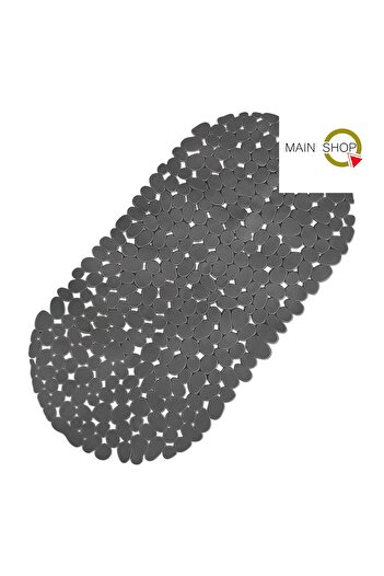 MAİN SHOP 2 Pieces Gray Bathroom Shower and Bathtub Anti-Slip Suction Cup Mat 34X68 cm M-130